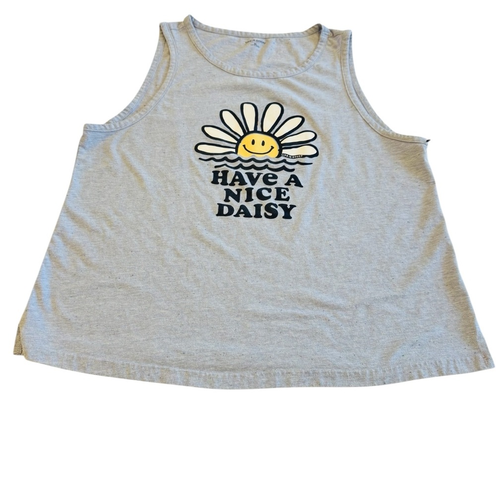 LIFE IS GOOD Pajama Tank Top Have A Nice Daisy XL